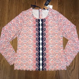 Cabana Life Mosaic Rashguard Swim Shirt Size XL